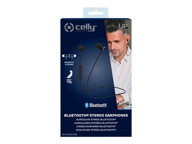 Cuffie telefoniche e auricolari Celly Bh Stereo 2 – Auricolari con microfono – in-ear – Bluetooth – senza fili – nero Celly [ TT-790445 ]