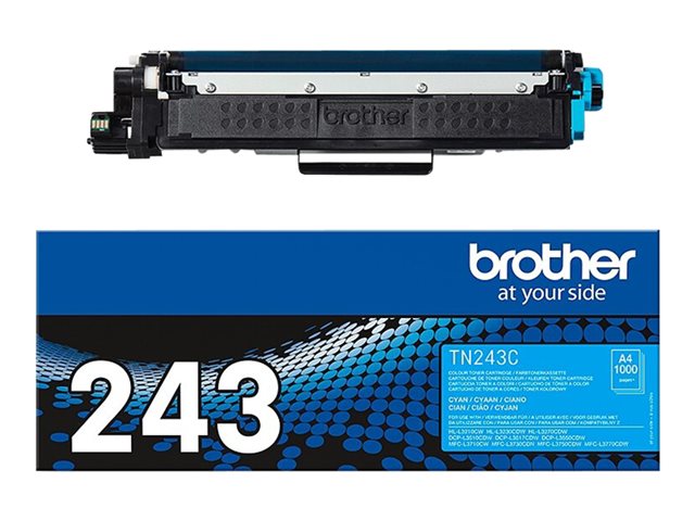 Cartucce e toner ink-laser originali Brother TN243C – Ciano – originale – cartuccia toner – per Brother DCP-L3510, L3517, L3550, HL-L3210, L3230, L3270, MFC-L3710, L3730, L3750, L3770 BROTHER [ TT-764193 ]