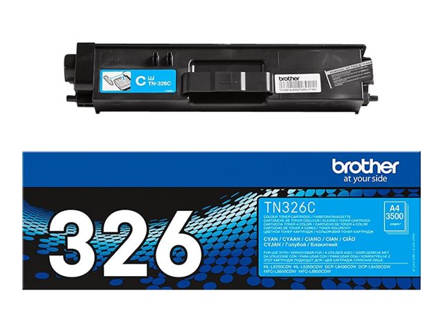 Cartucce e toner ink-laser originali Brother TN326C – Ciano – originale – cartuccia toner – per Brother DCP-L8400, DCP-L8450, HL-L8250, HL-L8350, MFC-L8650, MFC-L8850 BROTHER [ TT-764384 ]