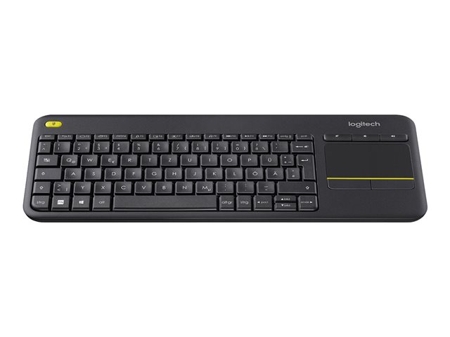 Tastiere per computer Logitech Wireless Touch Keyboard K400 Plus – Tastiera – senza fili – 2.4 GHz – Tedesca – nero LOGITECH [ TT-758304 ]