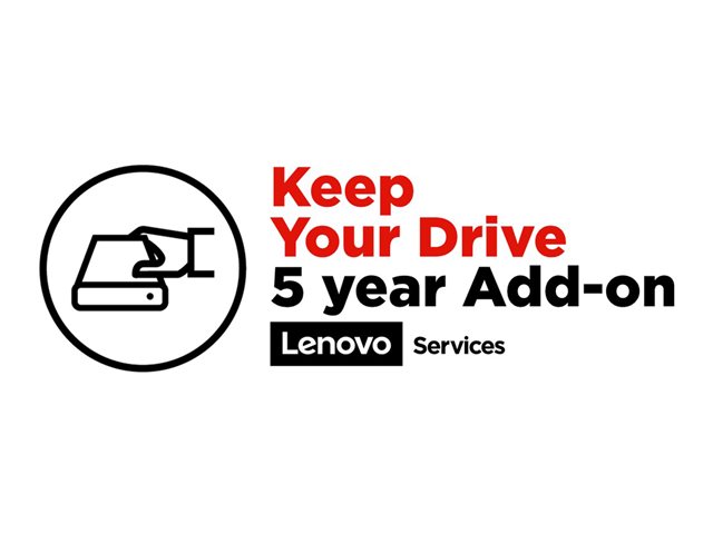 Estensione del servizio di manutenzione e garanzia Lenovo Keep Your Drive Add On – Contratto di assistenza esteso – 5 anni – per ThinkBook 13; 14; 15; ThinkPad 11e (5th Gen); ThinkPad Yoga 11e (4th Gen); 11e (5th Gen) LENOVO [ TT-763989 ]