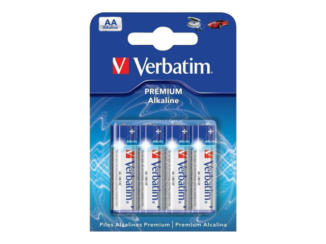 Pile Verbatim – Batteria 4 x tipo AA – Alcalina VERBATIM [ TT-753868 ]