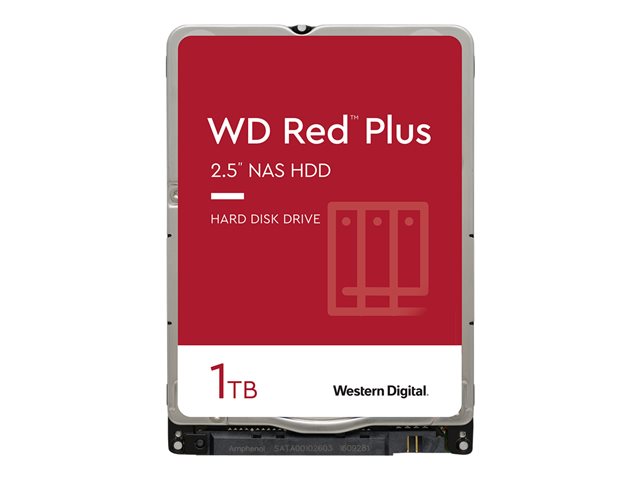 Unità a dischi rigidi WD Red Plus NAS Hard Drive WD10JFCX – HDD – 1 TB – interno – 2.5″ – SATA 6Gb/s – buffer: 16 MB WESTERN DIGITAL [ TT-758615 ]