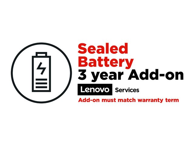 Estensione del servizio di manutenzione e garanzia Lenovo Sealed Battery Add On – Batteria di ricambio – 3 anni – per ThinkBook 13; 14; 15; ThinkPad E48X; E49X; E58X; E59X; ThinkPad Yoga 11e (5th Gen) LENOVO [ TT-760935 ]