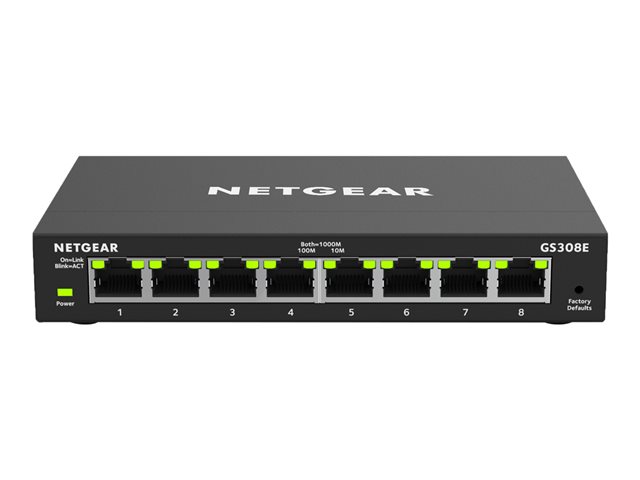 Switch NETGEAR Plus GS308E – Switch – intelligente – 8 x 10/100/1000 NETGEAR [ TT-756010 ]