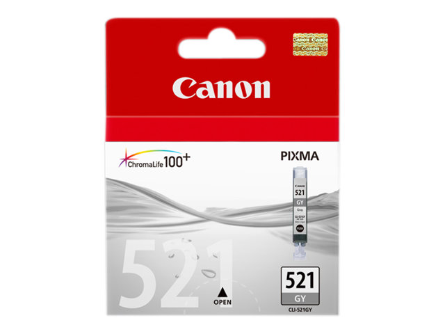 Cartucce e toner ink-laser originali Canon CLI-521GY – 9 ml – grigio – originale – blister con sicurezza – serbatoio inchiostro – per PIXMA MP980, MP990 CANON [ TT-754987 ]