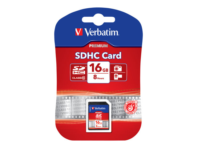 Supporti di memorizzazione Verbatim – Scheda di memoria flash – 16 GB – Class 10 – SDHC VERBATIM [ TT-746617 ]