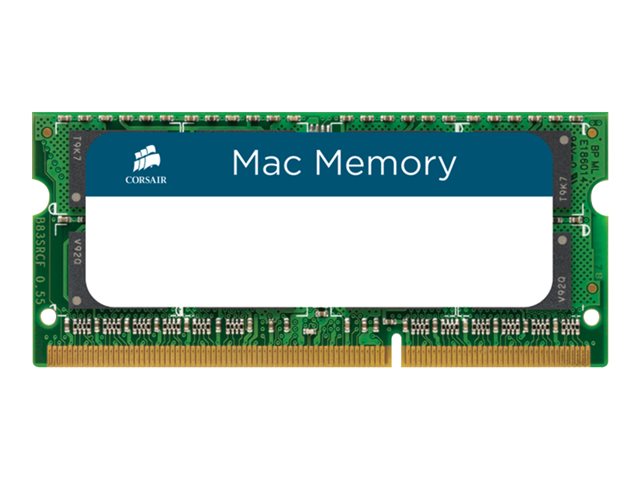 Dispositivi di espansione memoria CORSAIR Mac Memory – DDR3 – modulo – 8 GB – SO DIMM 204-pin – 1333 MHz / PC3-10600 – CL9 – 1.5 V – senza buffer – non ECC – per Apple iMac (metà 2011); Mac mini (metà 2011); MacBook Pro (Fine 2011) CORSAIR [ TT-754064 ]