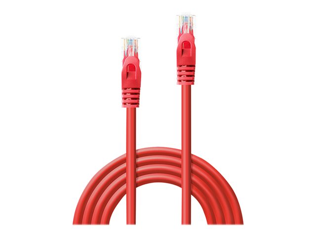 Bretelle in rame Lindy Basic – Cavo patch – RJ-45 (M) a RJ-45 (M) – 10 m – UTP – CAT 6 – stampato, antiaggrovigliamento – rosso LINDY [ TT-760467 ]