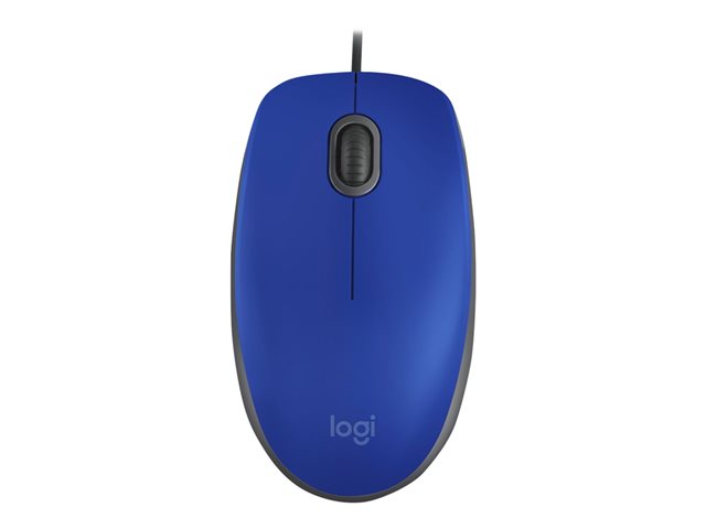 Mouse Logitech M110 Silent – Mouse – per destrorsi e per sinistrorsi – ottica – 3 pulsanti – cablato – USB – blu LOGITECH [ TT-757125 ]