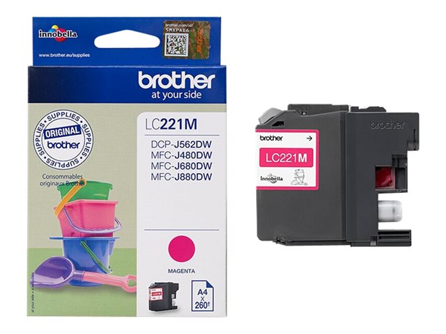 Cartucce e toner ink-laser originali Brother LC221M – Magenta – originale – cartuccia d’inchiostro – per Brother DCP-J562DW, MFC-J480DW, MFC-J680DW, MFC-J880DW BROTHER [ TT-752292 ]