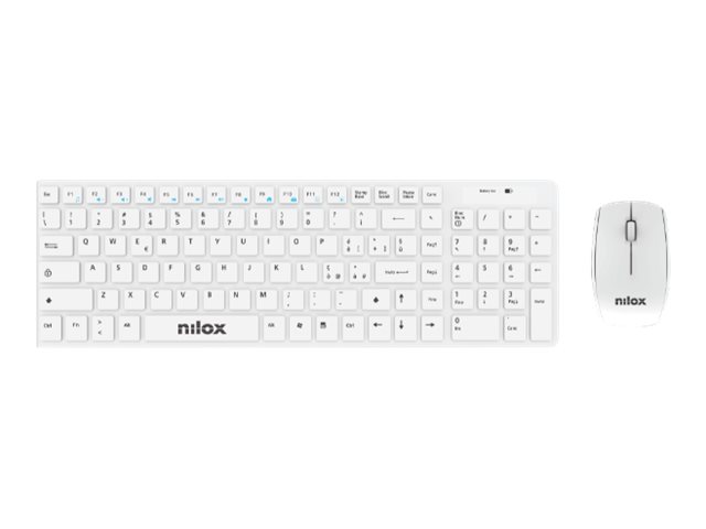 Tastiere per computer Nilox Wireless Kit – Set mouse e tastiera – senza fili – 2.4 GHz – italiana – bianco – retail NILOX [ TT-746942 ]