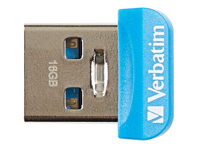 Supporti di memorizzazione Verbatim Store ‘n’ Stay NANO – Chiavetta USB – 16 GB – USB 3.0 – blu VERBATIM [ TT-754353 ]