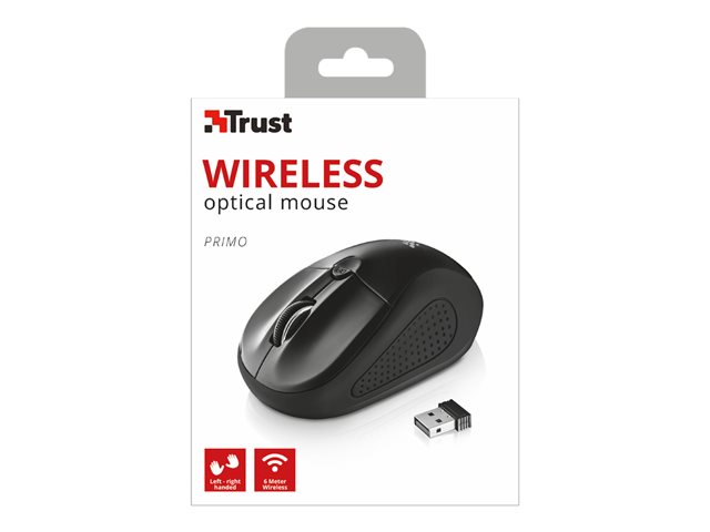 Mouse Trust Primo – Mouse – per destrorsi e per sinistrorsi – ottica – senza fili – ricevitore wireless USB TRUST [ TT-756741 ]