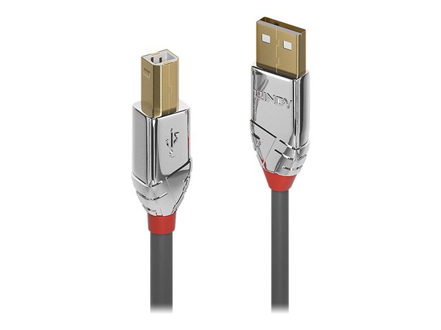 Videocamere, fotocamere e lettori multimediali digitali – Accessori Lindy CROMO – Cavo USB – USB (M) a USB Tipo B (M) – USB 2.0 – 2 m – di forma rotonda – grigio LINDY [ TT-750797 ]