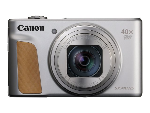 Macchine fotografiche Canon PowerShot SX740 HS – Fotocamera digitale – compatta – 20.3 MP – 4K / 30 fps – 40zoom ottico x – Wi-Fi, Bluetooth – argento CANON [ TT-755477 ]