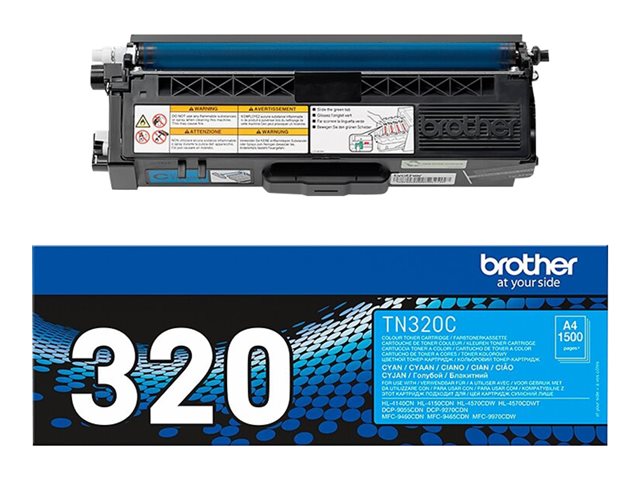 Cartucce e toner ink-laser originali Brother TN320C – Ciano – originale – cartuccia toner – per Brother DCP-9055, DCP-9270, HL-4140, HL-4150, HL-4570, MFC-9460, MFC-9465, MFC-9970 BROTHER [ TT-750365 ]