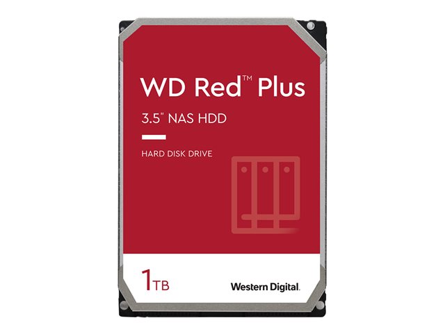 Unità a dischi rigidi WD Red Plus NAS Hard Drive WD10EFRX – HDD – 1 TB – interno – 3.5″ – SATA 6Gb/s – buffer: 64 MB – per My Cloud EX2; EX4 WESTERN DIGITAL [ TT-754642 ]