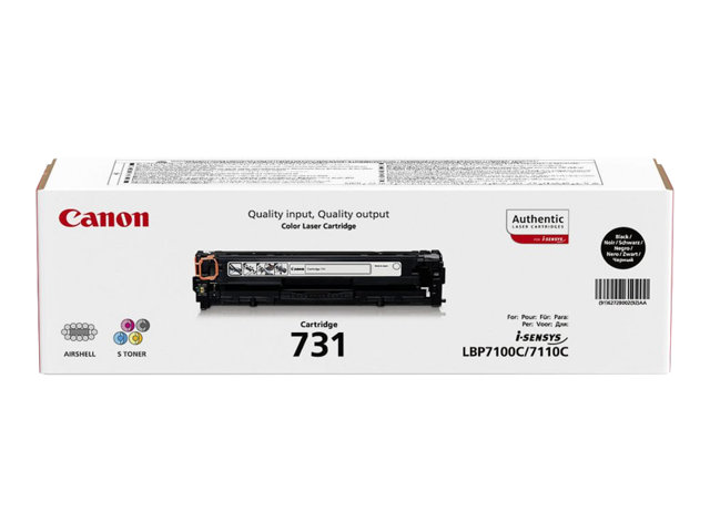 Cartucce e toner ink-laser originali Canon 731 BK – Nero – originale – cartuccia toner – per i-SENSYS LBP7100Cn, LBP7110Cw, MF623Cn, MF628Cw, MF8230Cn, MF8280Cw CANON [ TT-755474 ]