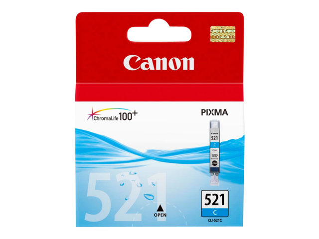 Cartucce e toner ink-laser originali Canon CLI-521C – 9 ml – ciano – originale – serbatoio inchiostro – per PIXMA iP3600, iP4700, MP540, MP550, MP560, MP620, MP630, MP640, MP980, MP990, MX860, MX870 CANON [ TT-754223 ]