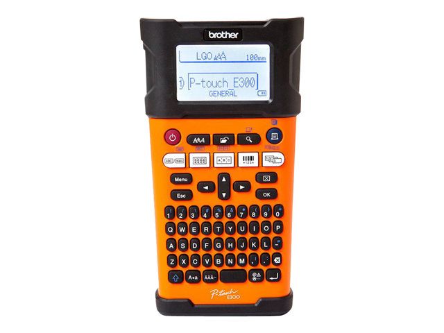 Stampanti (acquisto) Brother P-Touch PT-E300VP – Etichettatrice – B/N – trasferimento termico – Rotolo (1,8 cm) – 180 dpi – fino a 20 mm/sec – taglierina – stampa su 5 righe – nero, arancione BROTHER [ TT-747921 ]