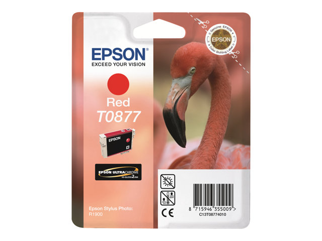 Cartucce e toner ink-laser originali Epson T0877 – 11.4 ml – rosso – originale – blister – cartuccia d’inchiostro – per Stylus Photo R1900 EPSON [ TT-748339 ]