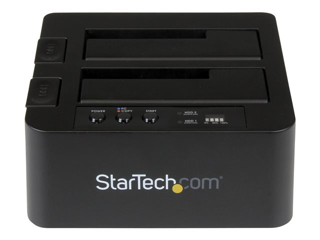 Supporti per computer StarTech.com Dock Duplicatore autonomo USB 3.1 (10Gbps) per SATA SSD/HDD da 2,5″ & 3,5″ – Duplicatore fast-speed 28GB/min – Duplicatore disco rigido – 2 alloggiamenti (SATA-300) – per P/N: TBLT3MM1MA, TBLT3MM2M, TBLT3MM2MA STARTECH [ TT-750362 ]